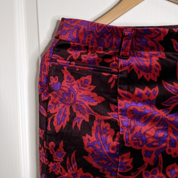 ✨HostPick✨ Anthropologie - The Essential Women Printed Velvet Slim Trous… - Picture 7 of 12